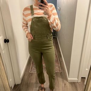 Olive overalls